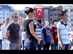 Turchia, Taksim, uomo in piedi, duranadam, standingman
