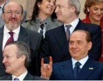 Berlusconi, Sarkozy, Merkel, Auropa, Ferrara, De Gasperi, risata